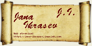 Jana Ikrašev vizit kartica